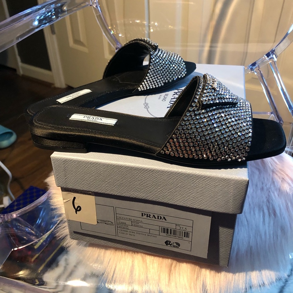 Prada Slides With Crystals - image 2